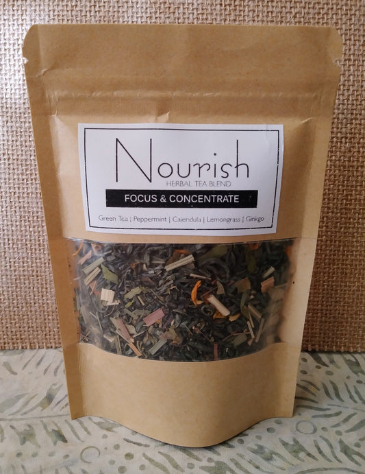 'Nourish' Loose Leaf Herbal Tea Blend - Focus & Concentrate